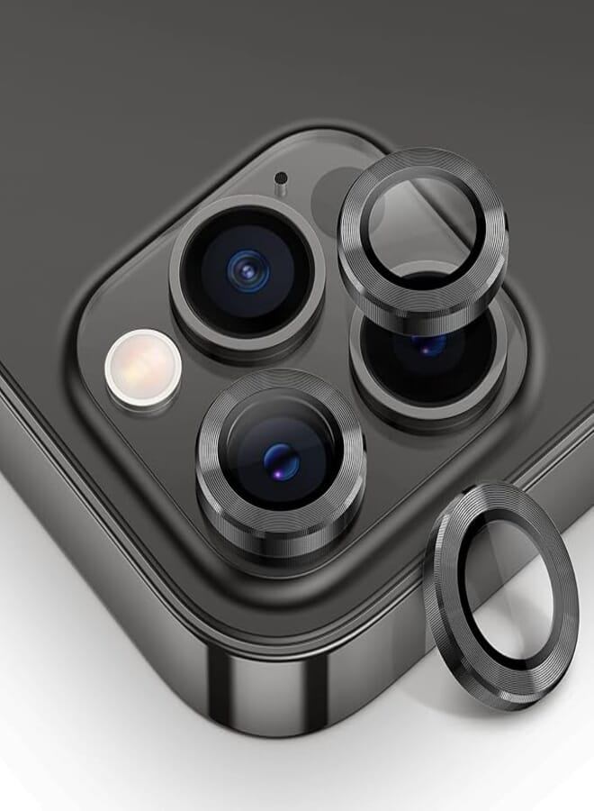 Tensea for iPhone 13 Pro - Max Camera Lens Protector, 9H Tempered Glass Cover Screen Protector Metal Individual Ring 13Pro 6.1 inch ProMax 6.7 2021
